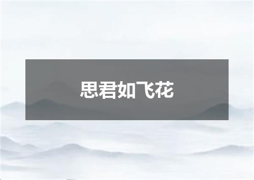 思君如飞花