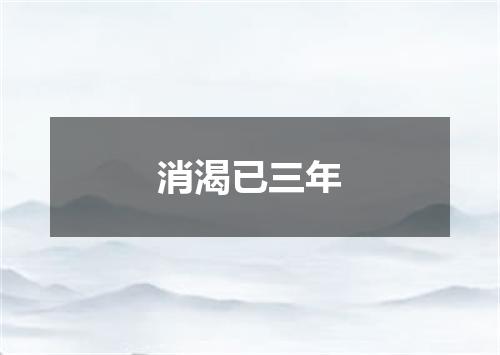 消渴已三年