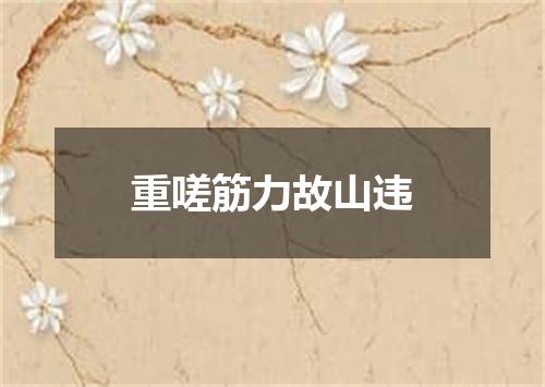 重嗟筋力故山违
