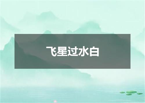 飞星过水白