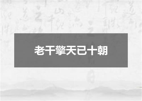 老干擎天已十朝
