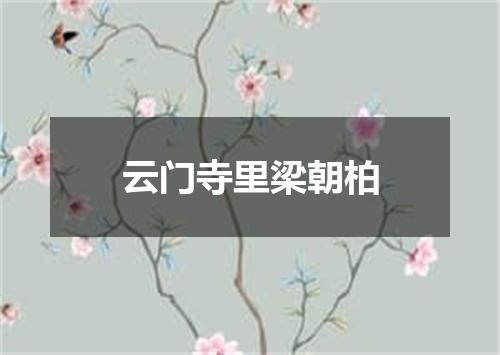 云门寺里梁朝柏