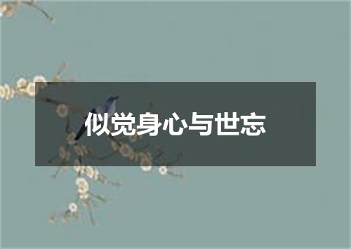 似觉身心与世忘