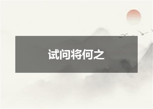 试问将何之