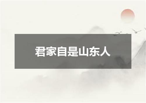 君家自是山东人