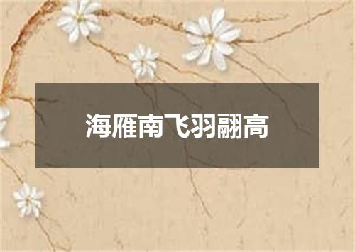 海雁南飞羽翮高