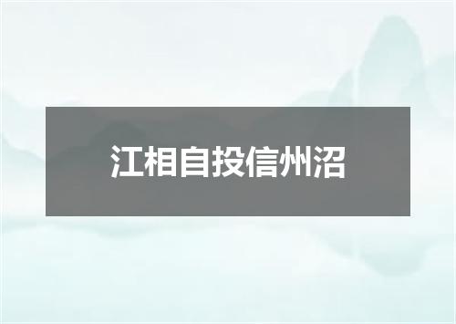 江相自投信州沼