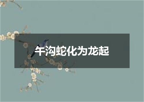 午沟蛇化为龙起