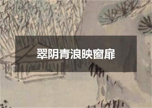 翠阴青浪映窗扉