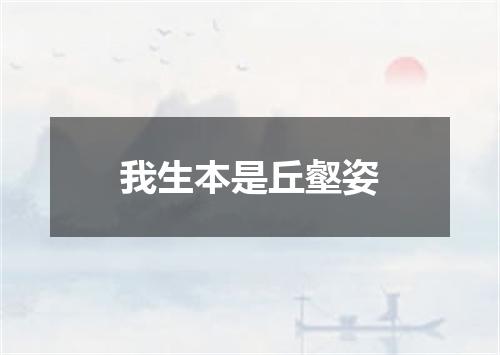 我生本是丘壑姿