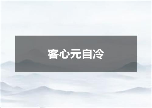 客心元自冷