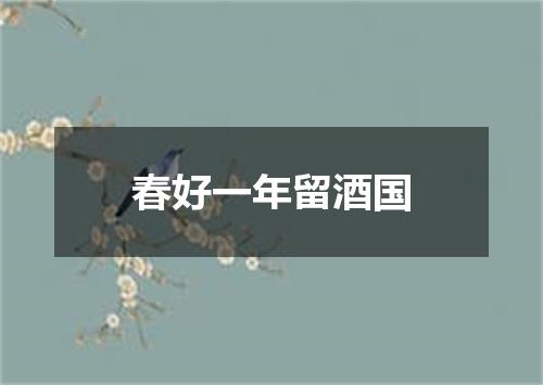 春好一年留酒国