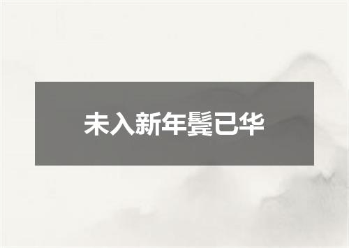 未入新年鬓已华