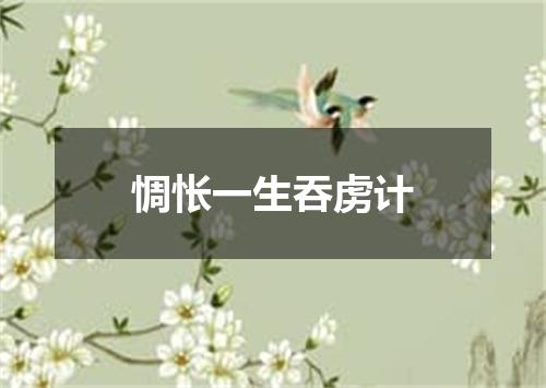 惆怅一生吞虏计