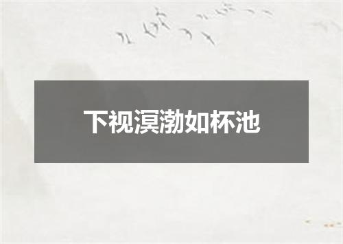 下视溟渤如杯池