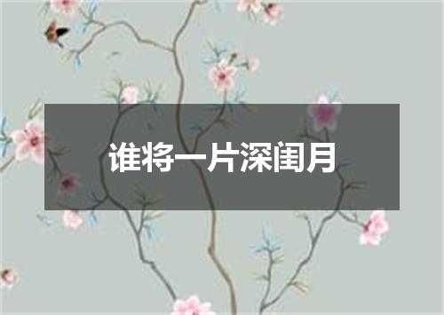 谁将一片深闺月