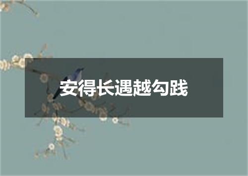 安得长遇越勾践