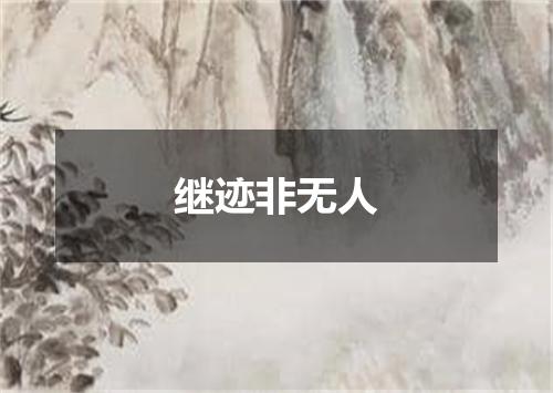 继迹非无人