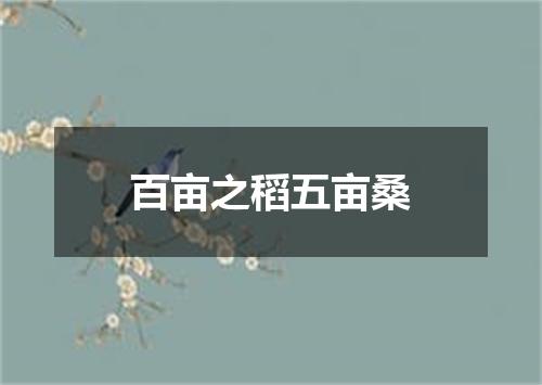 百亩之稻五亩桑