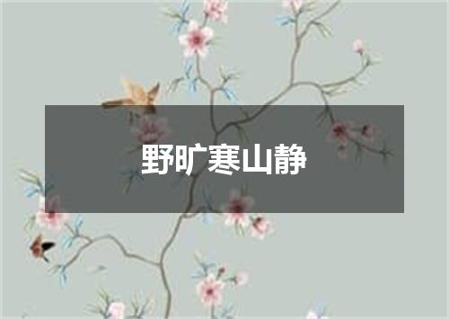 野旷寒山静