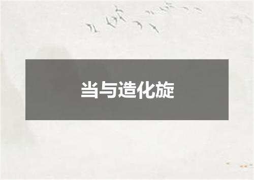当与造化旋
