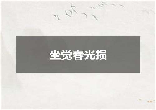 坐觉春光损