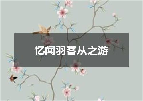 忆闻羽客从之游