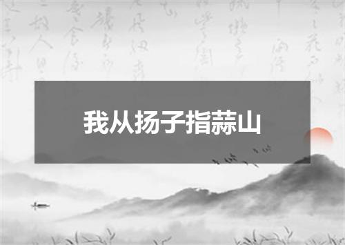我从扬子指蒜山