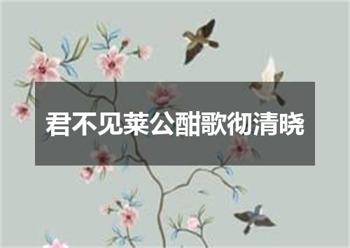 君不见莱公酣歌彻清晓