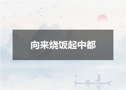 向来烧饭起中都