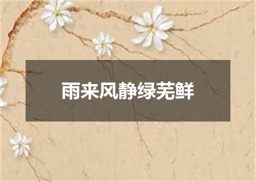 雨来风静绿芜鲜