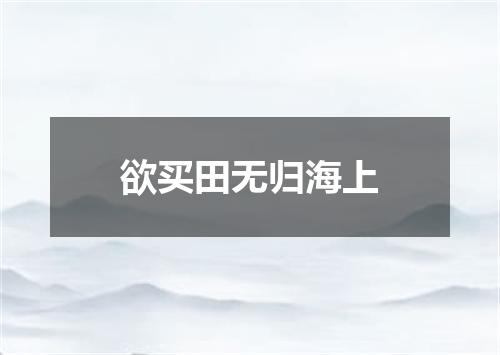 欲买田无归海上