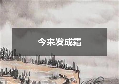 今来发成霜