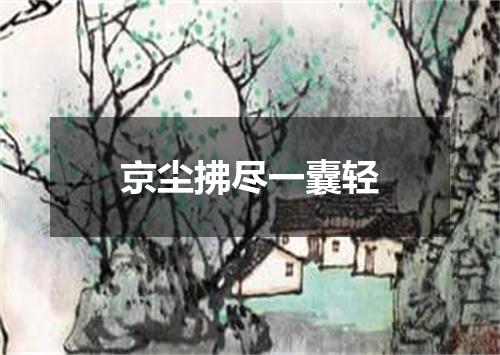 京尘拂尽一囊轻