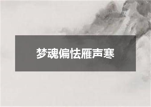 梦魂偏怯雁声寒