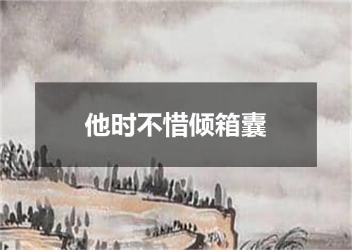 他时不惜倾箱囊