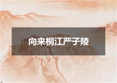 向来桐江严子陵