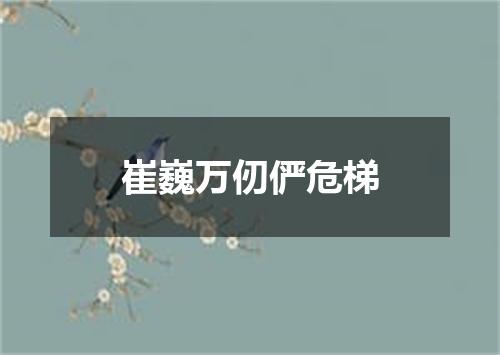 崔巍万仞俨危梯