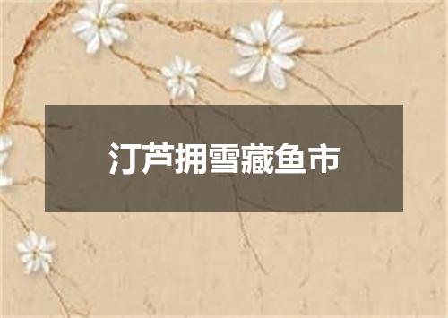 汀芦拥雪藏鱼市