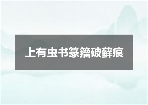 上有虫书篆籀破藓痕