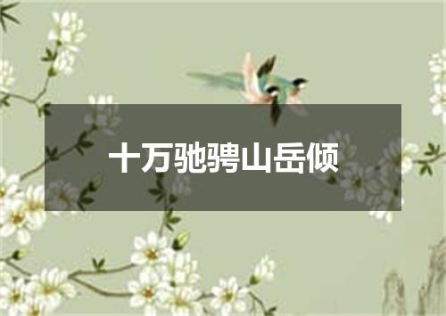 十万驰骋山岳倾