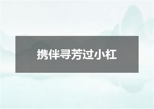 携伴寻芳过小杠