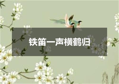 铁笛一声横鹤归