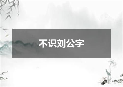 不识刘公字