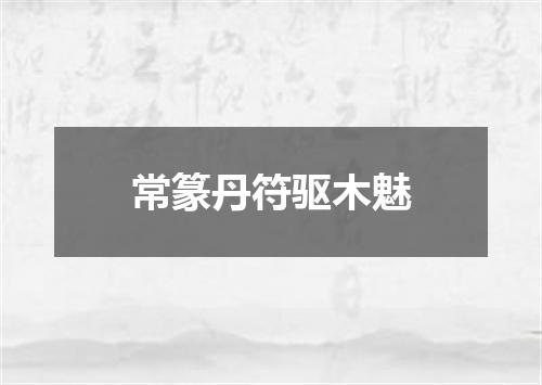 常篆丹符驱木魅