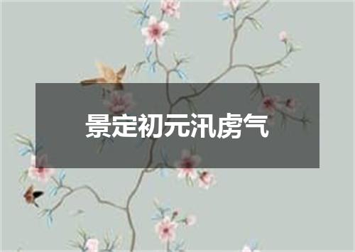 景定初元汛虏气