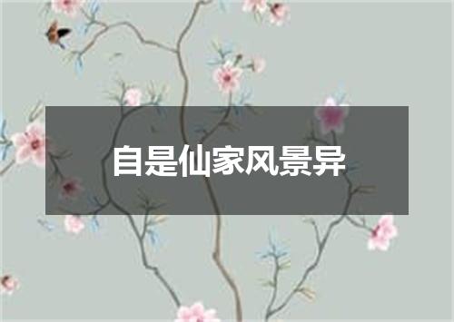 自是仙家风景异