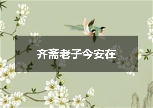 齐斋老子今安在