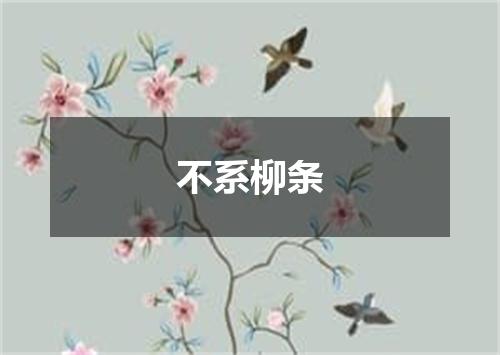 不系柳条