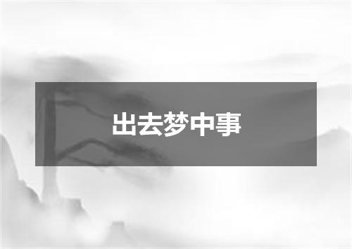 出去梦中事